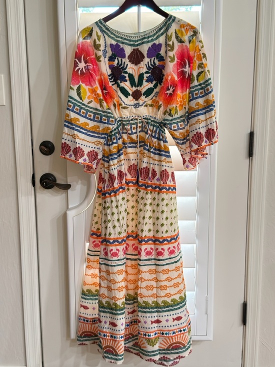 FARM Rio Dresses & Skirts - FARM Rio "Salt Island" Drawstring Midi/Maxi Dress. EUC